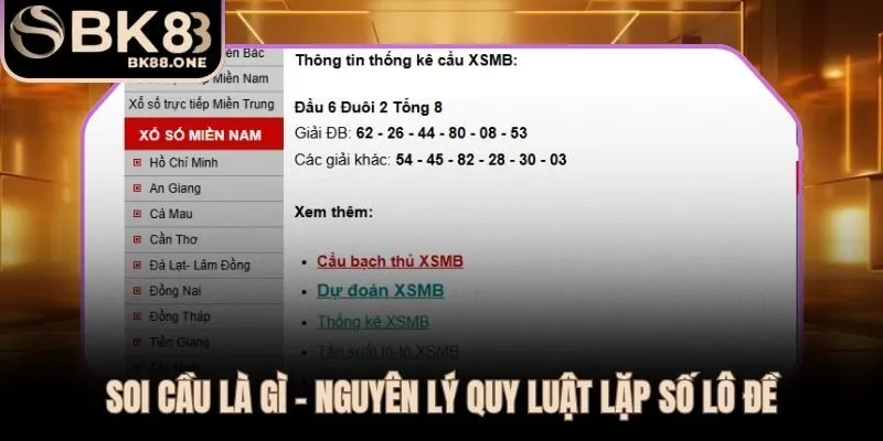 Soi cầu lô đề dựa trên quy luật lặp số đo lường được từ KQXS 3 miền